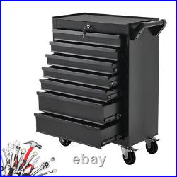 Tool Chest Trolley 7 Drawer Storage Cabinet Roller Box Cab With Ball Bearing Slide
