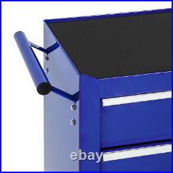 Tool cart 5 drawer workshop trolley tools cabinet steel chests box roller blue