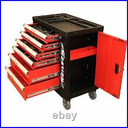 Toolbox 6 Draws Tool Chest Storage Cabinet Roller Cab Complete With 155pc Tools