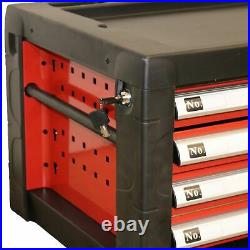 Toolbox Top Half 4 Draws Tool Chest Storage Cabinet Roller Ball Bearing Runners