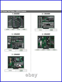 Toptul 320pcs Mechanical Tool Set & 7 Drawer Roller Cabinet (GT-32010)