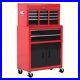 Two Part Metal Steel Tools Chest Roll Cabinet on Wheels + Removable Top Tool Box