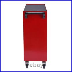 UK 7 Drawers Tool Cabinet Cart Workshop Trolley on Wheels Lockable Roll Cab Red
