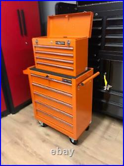 Us Pro Tools Orange Affordable Tool Chest Rollcab Steel Box Roller Cabinet