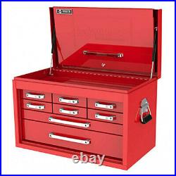 White 7 Draw Toolbox Roller Cabinet Trolley Cart Plus 8 Draw Tool Box Chest