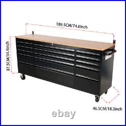 Workshop Drawer Roller Tool Cabinet Storage Box Garage Wheels Trolley With Handle